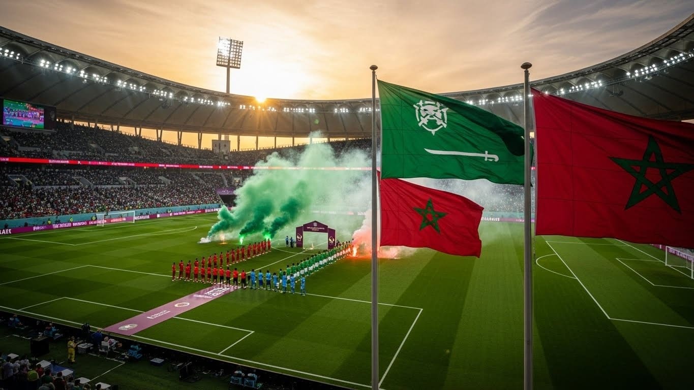 Découvrez l'heure exacte et la chaîne pour suivre Maroc - Arabie Saoudite en direct lors de la dernière journée décisive de la Coupe Arabe. Suspense total pour la qualification !