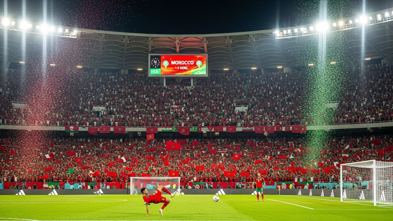 Découvrez comment le Maroc a brillé face à la Zambie (3-0) lors de la CAN 2025 avec des buts spectaculaires d'El Kaabi et Diaz. Qualification assurée pour les huitièmes dans une ambiance folle à Rabat !