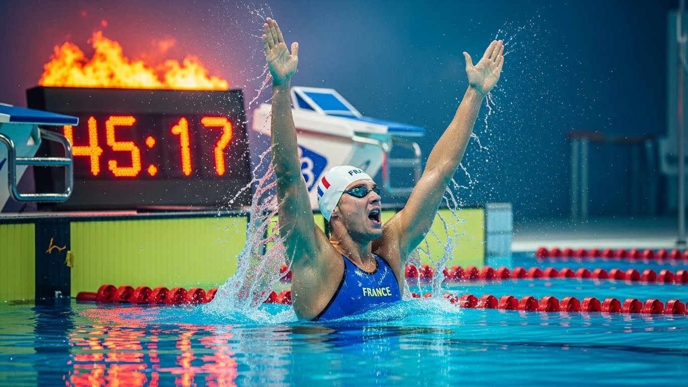 Doublé historique pour Maxime Grousset sur 100 m pap et 100 m crawl aux Championnats d'Europe petit bassin. À 45''17, il rêve déjà des 44 secondes et du 50 m. Analyse complète.