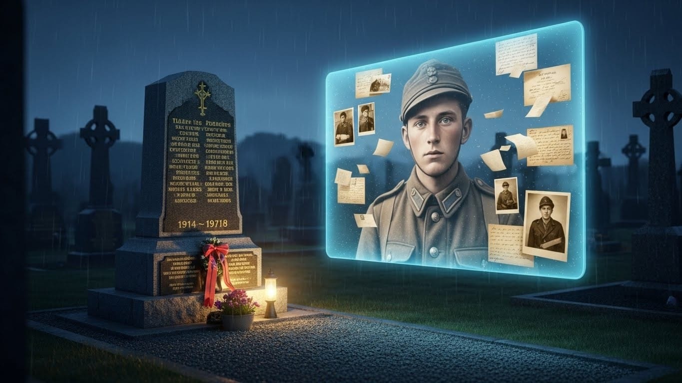 Découvrez comment trois passionnés bretons ont ressuscité les 62 soldats de Locmaria-Plouzané morts pour la France grâce à un monument numérique émouvant. Lettres, photos, destins oubliés… Une initiative rare qui touche en plein cœur.