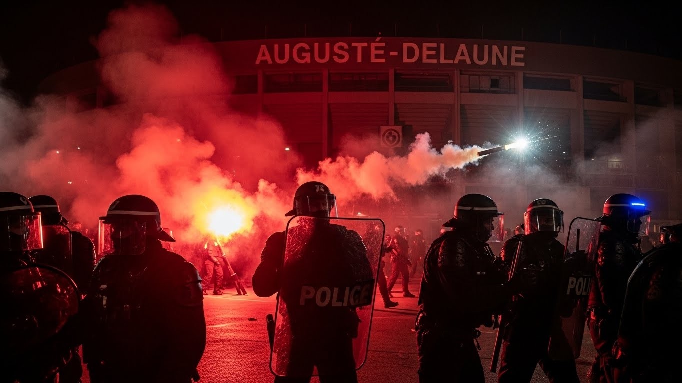 Après Reims-Laval, un supporter de 36 ans lié à un groupe néonazi a tiré des mortiers sur les forces de l’ordre, blessant gravement un policier. Enquête, profil, réactions : tout ce qu’il faut savoir.