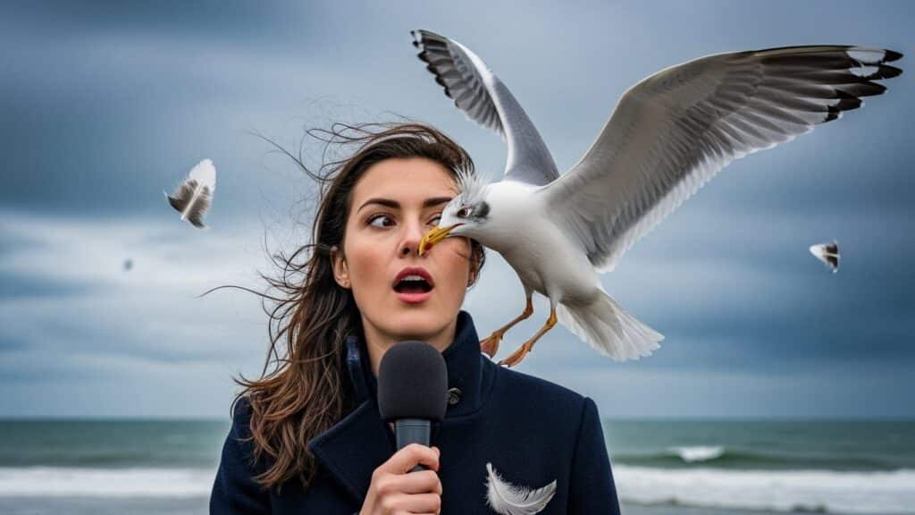 Mouette Attaque Journaliste en Direct : L&rsquo;Incroyable Accident