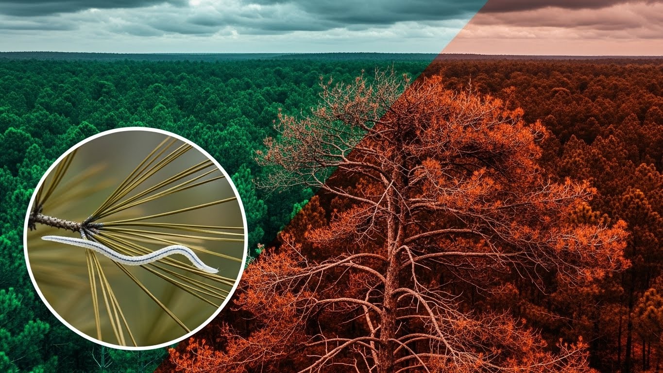 Découvert récemment dans les Landes, le nématode du pin, un ver microscopique mortel, inquiète les forestiers. Ce parasite a déjà ravagé des millions d'arbres ailleurs. Quelles conséquences pour notre plus grande forêt d'Europe ?
