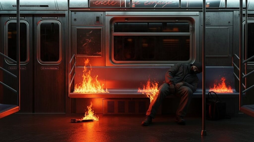 New York : Un Lycéen Met le Feu à un Sans-Abri dans le Métro