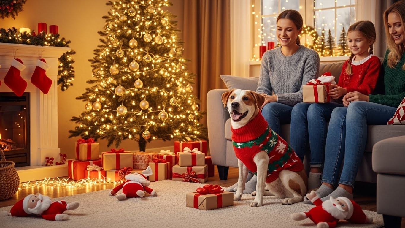 Découvrez comment de nombreux propriétaires considèrent leur animal comme un vrai membre de la famille et le gâtent à Noël avec friandises, jouets et vêtements festifs. Une tendance qui ne cesse de grandir.