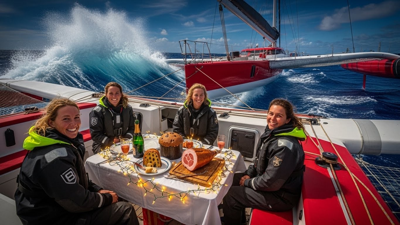Découvrez comment Alexia Barrier et son équipage 100% féminin célèbrent Noël au cœur de l'océan Indien lors de leur tentative du Trophée Jules-Verne. Une aventure hors norme malgré les défis !