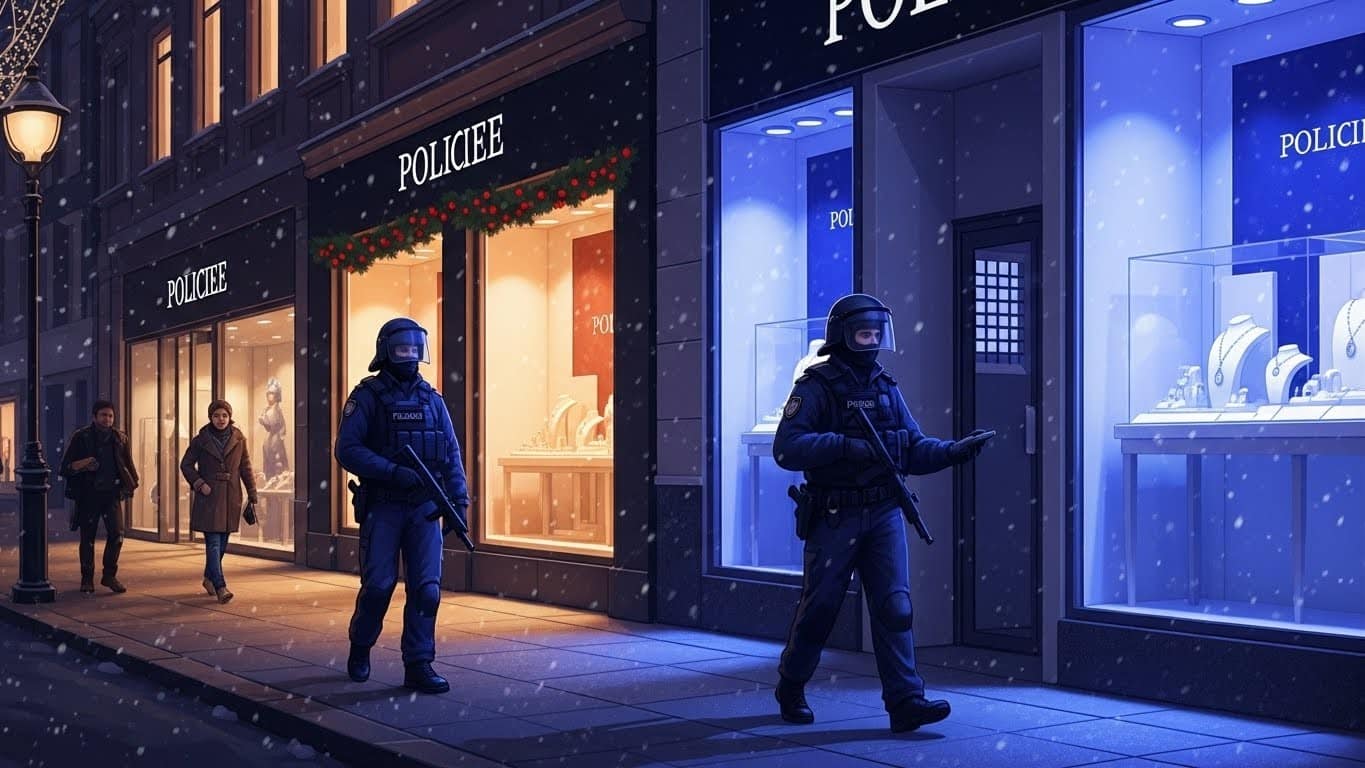 Découvrez l’opération anti hold-up lancée par la police pour protéger bijouteries, commerces et parkings pendant les fêtes. Braquages en hausse : ce qui change dès décembre 2025.