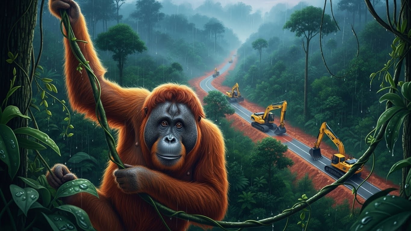 800 orangs-outans de Tapanuli, l’espèce la plus rare au monde, risquent l’extinction à cause d’une mine d’or géante à Sumatra. Un projet à 1 milliard de dollars suspendu… pour combien de temps ?