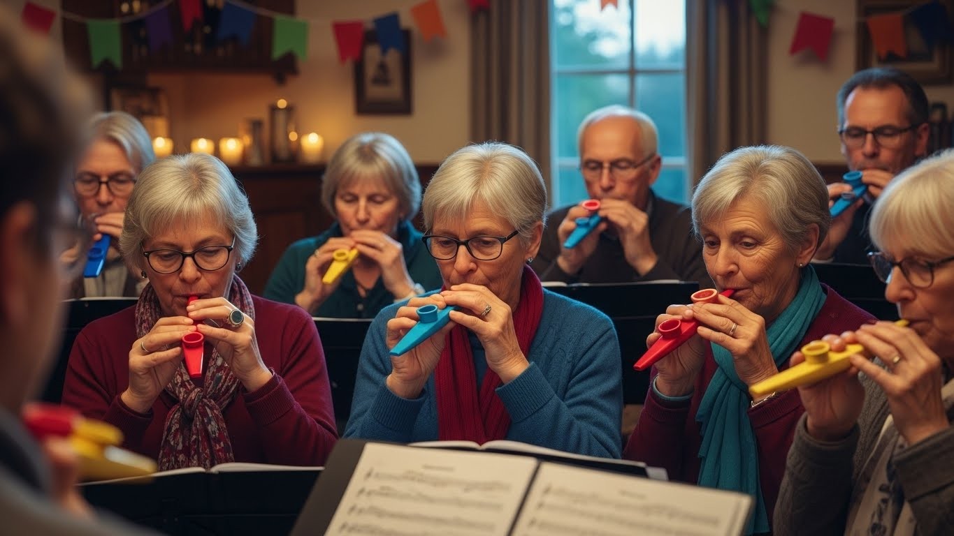 Découvrez comment un groupe d'habitants près de Cergy fait renaître l'orchestre de kazoos, ces instruments drôles et buzzants. Une tradition oubliée du XIXe siècle reprend vie dans une ambiance joyeuse et carnavalesque.