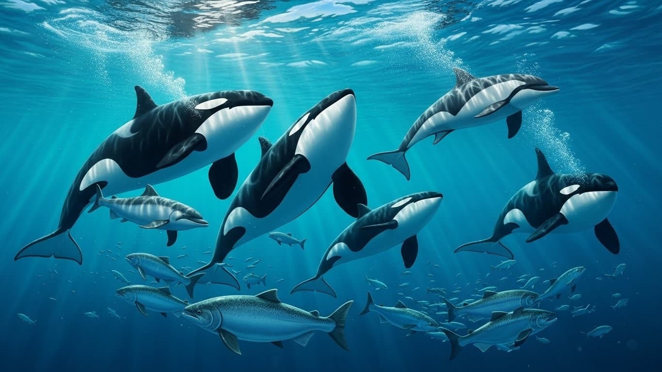 Découvrez comment orques et dauphins s’allient pour chasser le saumon au Canada. Une coopération inédite entre deux super-prédateurs qui bouleverse nos idées sur l’océan.