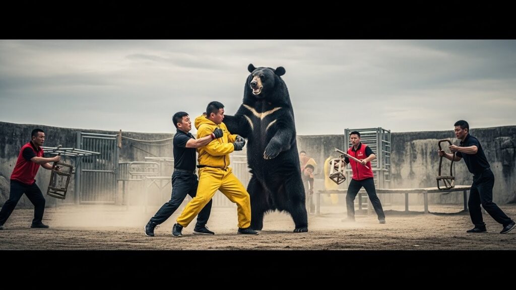 Ours Noir Attaque Dresseur en Plein Spectacle en Chine
