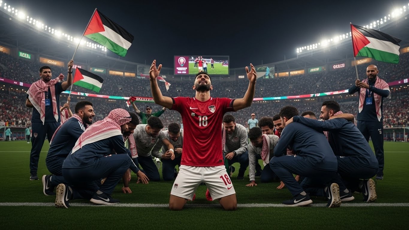 La Palestine crée l’exploit face au Qatar (1-0) en Coupe Arabe 2025. Un but dans le temps additionnel, des larmes, une explosion d’émotion : découvrez pourquoi ce match dépasse largement le sport.