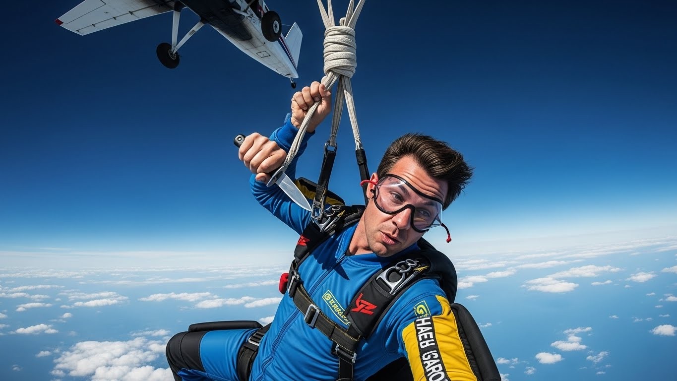 Découvrez comment un parachutiste australien s'est retrouvé accroché à son avion à 4500m d'altitude, ballotté dans le vide, et a réussi à s'en sortir grâce à un simple couteau. Une histoire incroyable de survie !