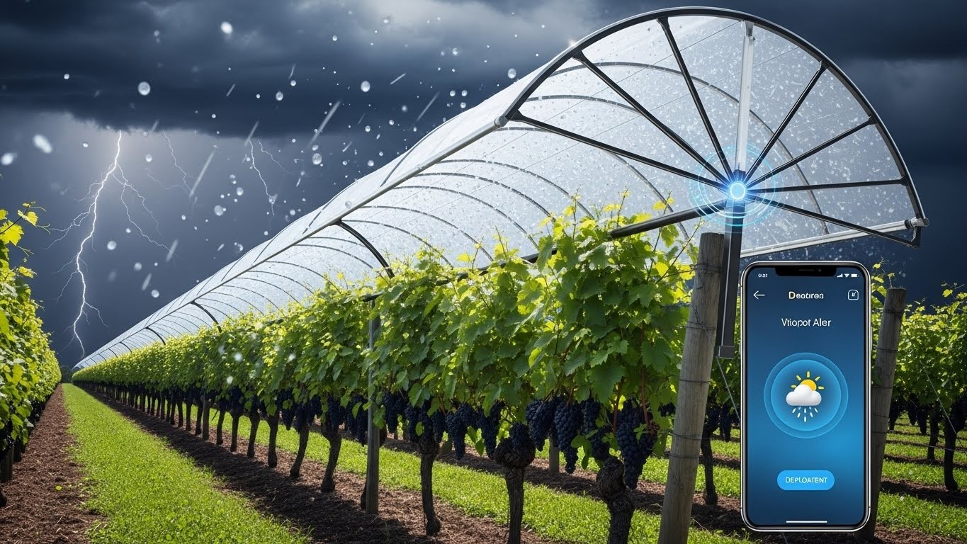 Découvrez comment un parapluie intelligent protège les vignes contre gel, grêle et canicule. Une innovation française qui sécurise les rendements sans dénaturer le terroir. À lire absolument !