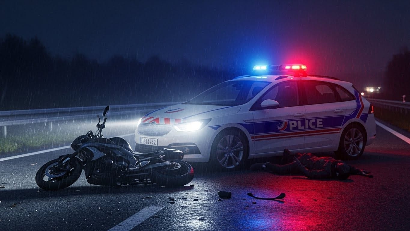 Un motard violemment percuté par une voiture de police sur l’A4. Vidéo virale, procès tendu, déni total des agents : prison avec sursis requise. Que s’est-il vraiment passé ?