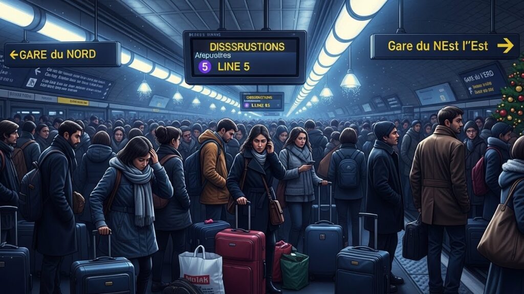 Perturbations Ligne 5 Métro Paris : Veille de Noël Chaotique