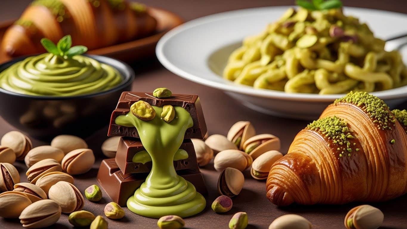 Découvrez pourquoi la pistache explose en 2025 : du dessert viral qui affole les réseaux aux recettes salées qui révolutionnent nos assiettes. Tendance, saveurs, idées… tout ce qu’il faut savoir !