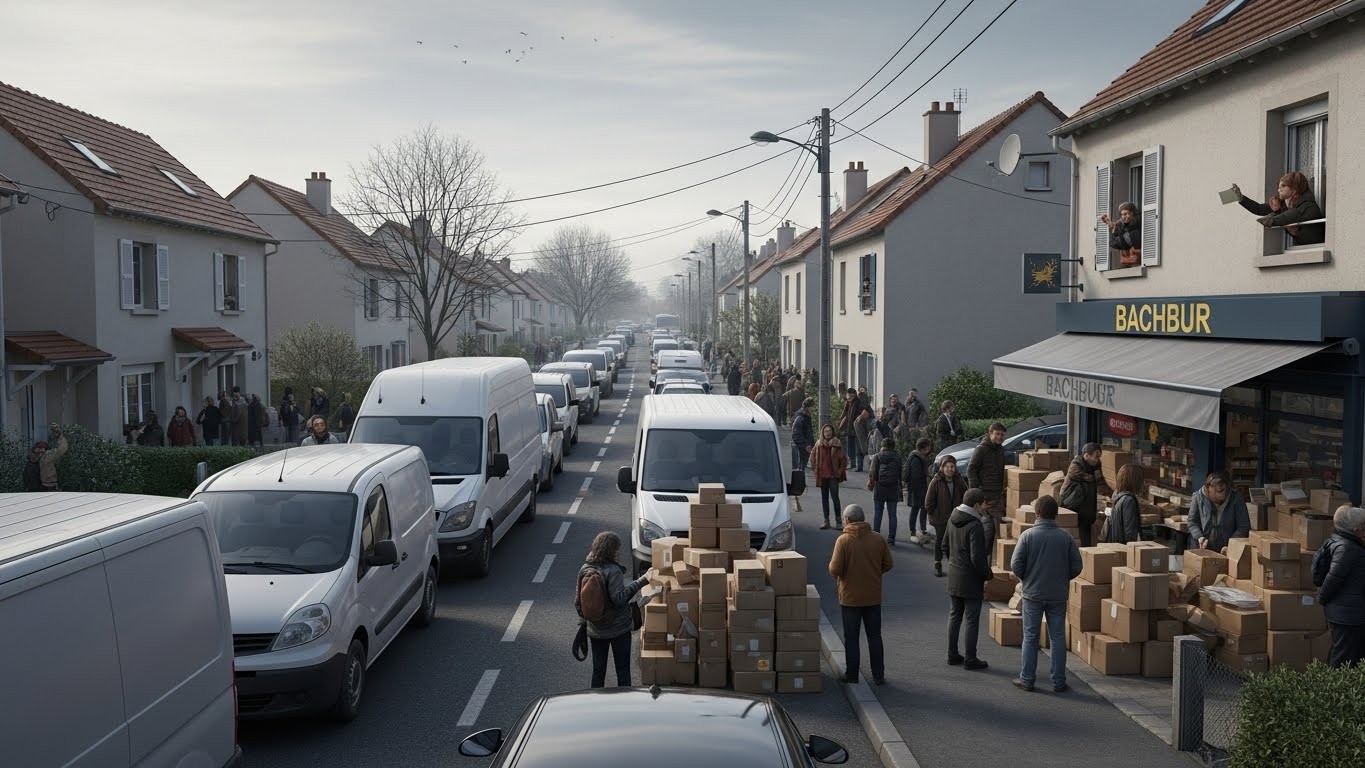 Dans une commune tranquille au sud de Paris, un simple point relais colis transforme la vie des habitants en enfer quotidien. Va-et-vient incessant, rue bloquée... Jusqu’où ira cette galère ?
