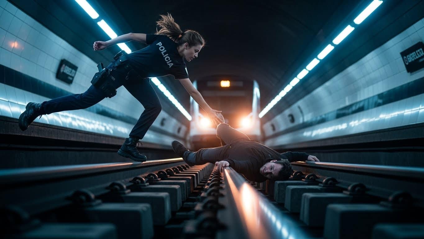 Une policière hors service a sauté sur les voies du métro à Barcelone pour sauver un homme en danger. Un acte héroïque filmé qui rappelle combien la vie ne tient qu’à un réflexe. Découvrez tous les détails de cet incroyable sauvetage.