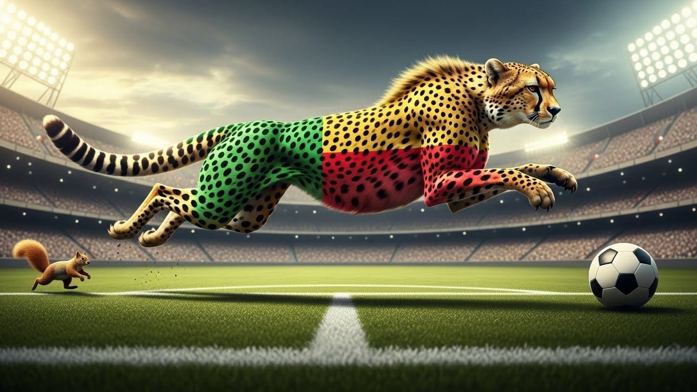 Découvrez pourquoi l'équipe nationale de football du Bénin a abandonné le surnom des Écureuils pour adopter celui des Guépards en 2022 : un changement symbolique pour plus d'ambition et de respect sur la scène africaine.