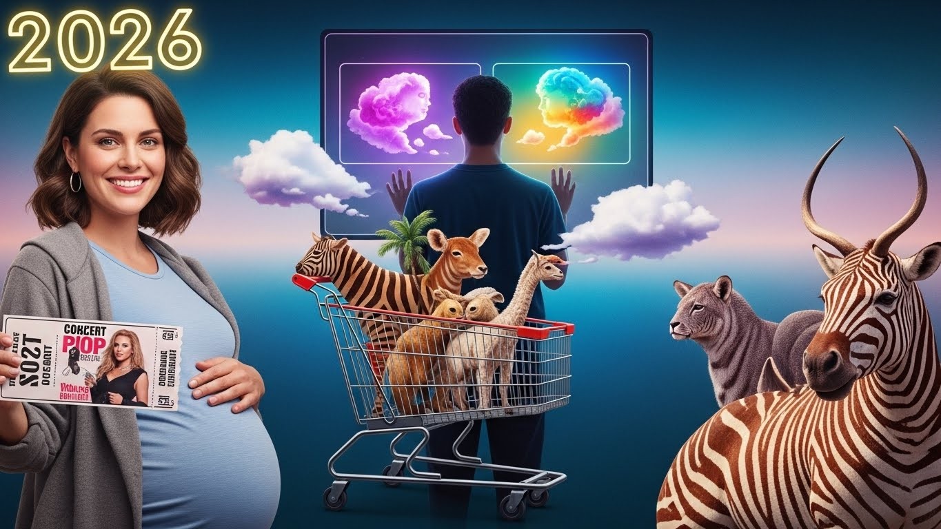 Découvrez les prédictions les plus inattendues pour 2026 : natalité boostée par une star mondiale, tourisme dans les supermarchés, rêves visionnables... Des tendances folles qui vont marquer l'année !