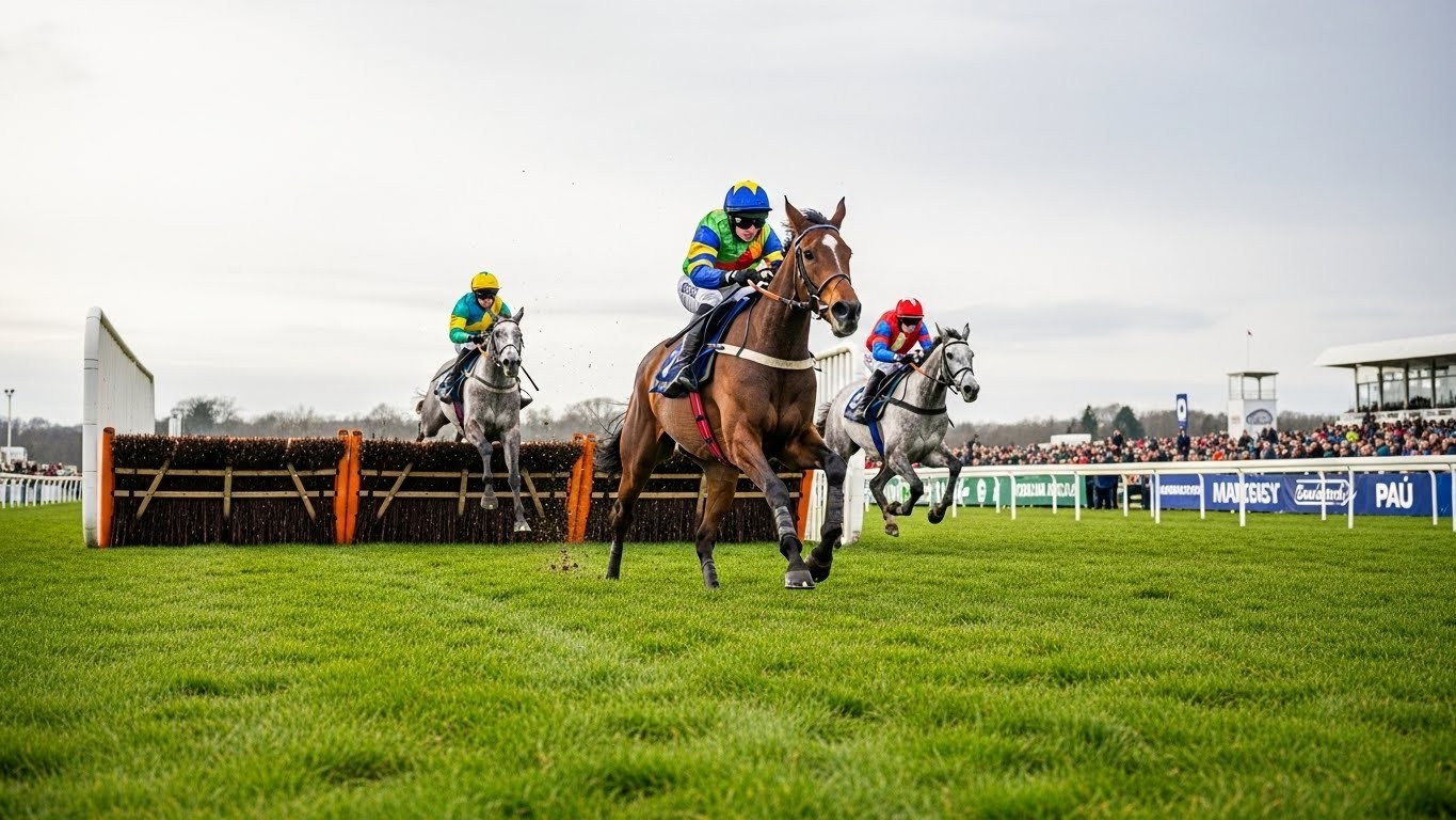 Découvrez l'analyse complète du Quinté à Pau le 16 décembre 2025 : Emid'io Pepe s'impose malgré 70 kg face à Some Of Them. Arrivée, performances et perspectives dans les obstacles.