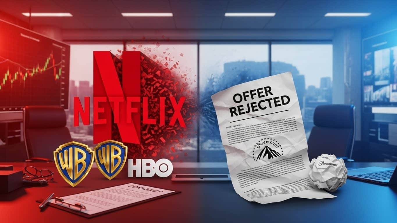 Découvrez pourquoi Warner Bros Discovery rejette l'offre de Paramount Skydance et privilégie Netflix pour acquérir Warner Bros et HBO. Analyse complète des enjeux et impacts sur le streaming.
