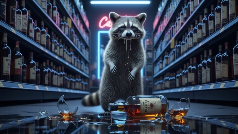 Raton Laveur Ivre dans un Magasin d’Alcools : L’Histoire Folle