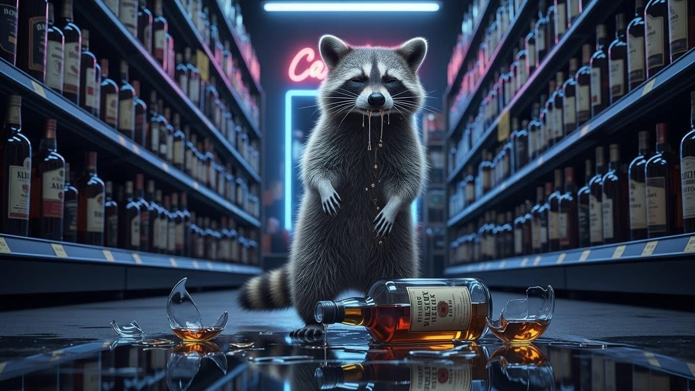 Un raton laveur s'invite dans un magasin d'alcool en Virginie, casse tout et finit complètement ivre dans les toilettes. Une histoire vraie aussi drôle qu'incroyable qui fait le tour du web !