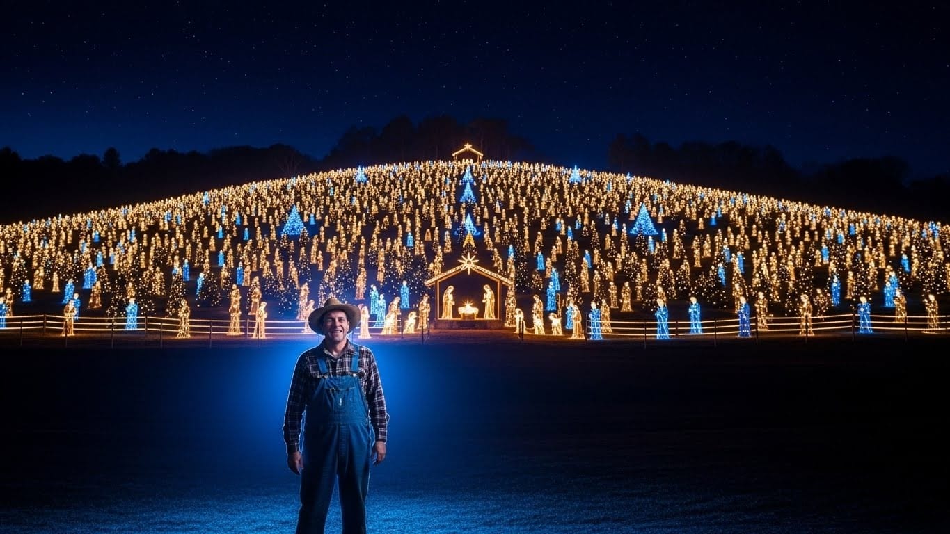 Découvrez comment un agriculteur de l’Aude veut battre le record du monde avec 1500 santons lumineux. Un spectacle magique, solidaire et écologique à ne pas manquer dès ce soir !