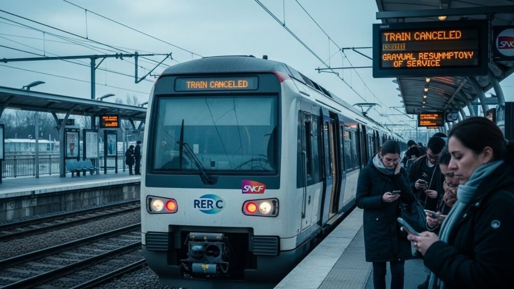 RER C Bloqué ce Matin : Chaos Total vers le Sud de Paris