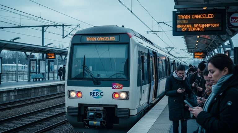 RER C Bloqué ce Matin : Chaos Total vers le Sud de Paris