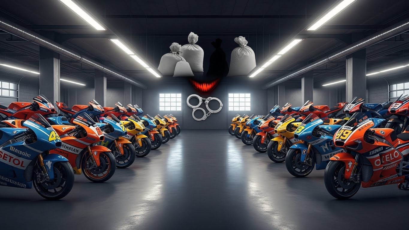 Découvrez l'incroyable saisie d'une collection de motos valuées à 40 millions de dollars chez un ancien athlète olympique accusé de narcotrafic. Des machines légendaires de MotoGP impliquées dans une affaire choc.