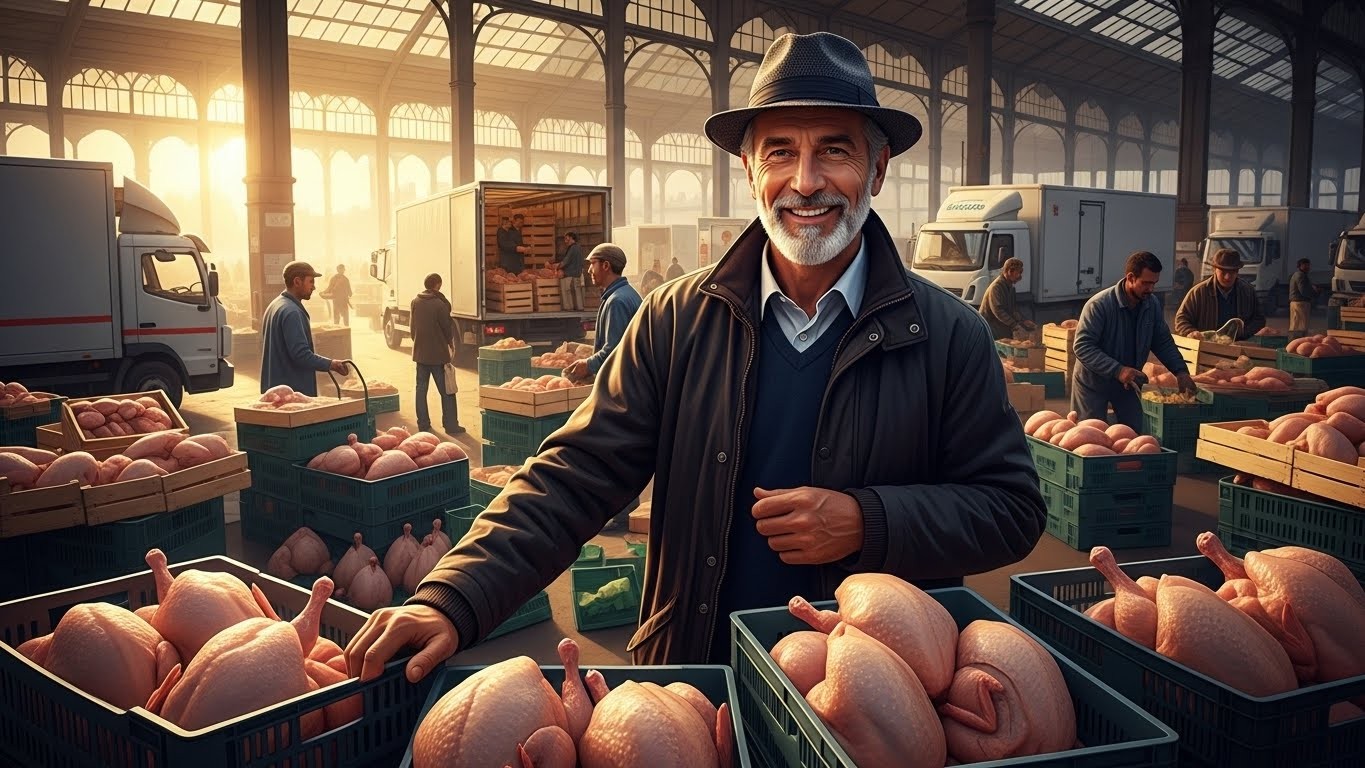 Découvrez l'histoire inspirante d'un fils d'immigrés italiens qui, sans bac, a gravi tous les échelons du marché de Rungis pour devenir un leader majeur en volaille. Passion, travail acharné et résilience.