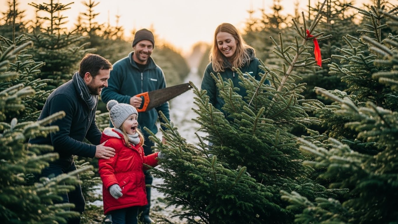 Découvrez pourquoi de plus en plus de familles choisissent des sapins de Noël locaux, cultivés sans produits chimiques dans le Loiret. Plus cher mais tellement plus vrai : authenticité, écologie et charme imparfait.