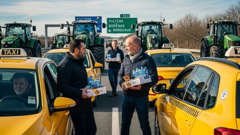 Soutien des Taxis aux Agriculteurs : Mobilisation à Bordeaux