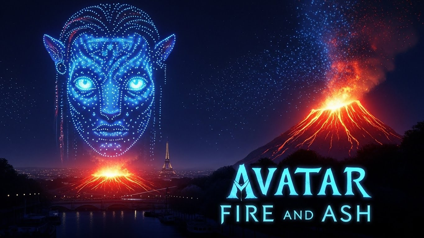 Découvrez le show de drones géant qui a illuminé Paris pour Avatar : de feu et de cendres. 3700 drones, un Na’vi géant dans le ciel… Tout ce qu’il faut savoir sur cet événement magique !