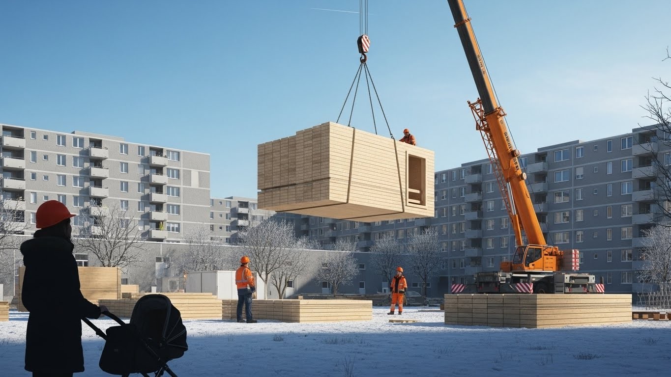 Découvrez le premier foyer d’urgence 100 % modulaire et démontable de France : 90 places pour mères isolées avec enfants à Stains (93). Une solution innovante pour remplacer les nuits d’hôtel.