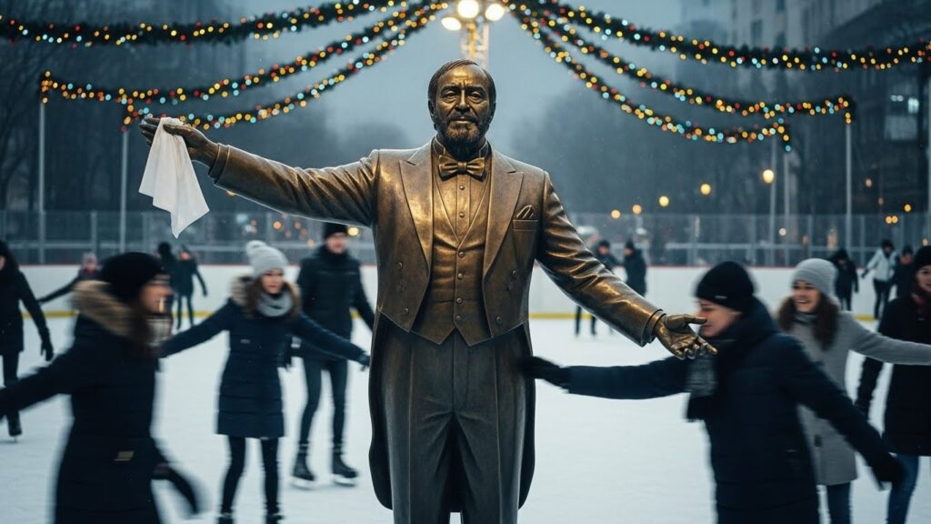 Statue de Pavarotti sur Patinoire : La Polémique qui Fâche