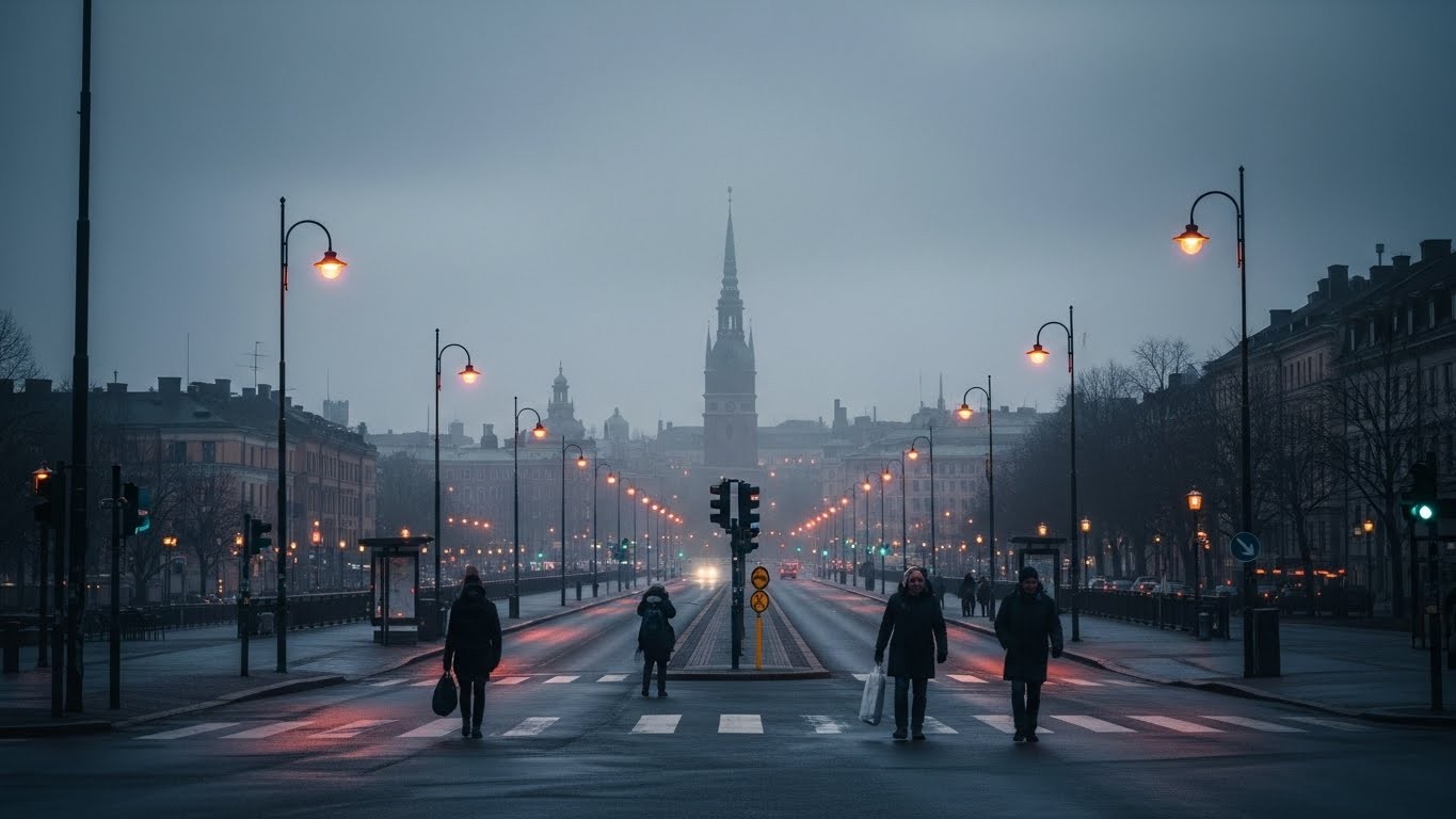 Décembre 2025 à Stockholm : à peine une demi-heure de soleil en quinze jours. Risque de battre le record de 1934 pour le mois le plus sombre. Noël sans neige ni lumière ? Découvrez pourquoi.