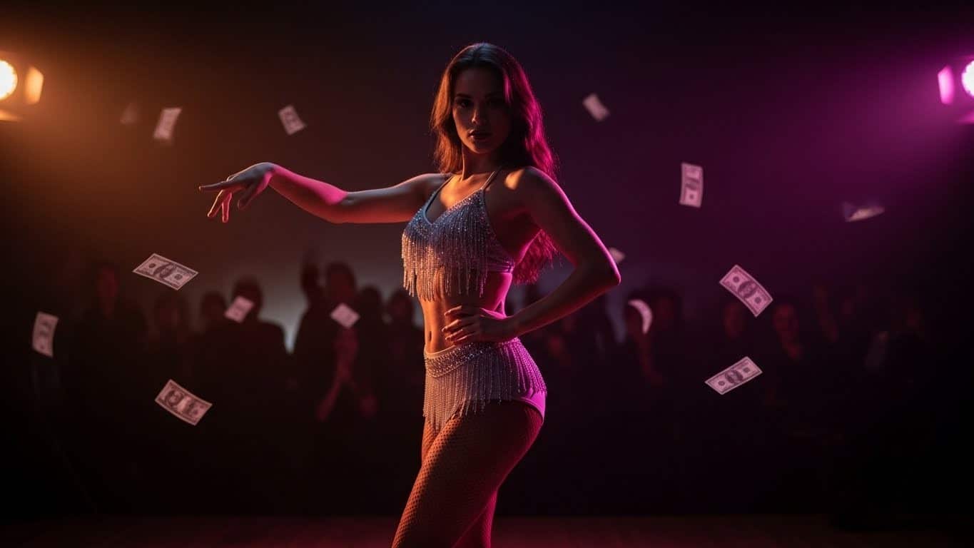 Découvrez le quotidien d'une strip-teaseuse de 29 ans qui gagne jusqu'à 8000 euros en deux semaines. Derrière les paillettes, argent rapide, liberté, mais aussi défis du monde de la nuit.