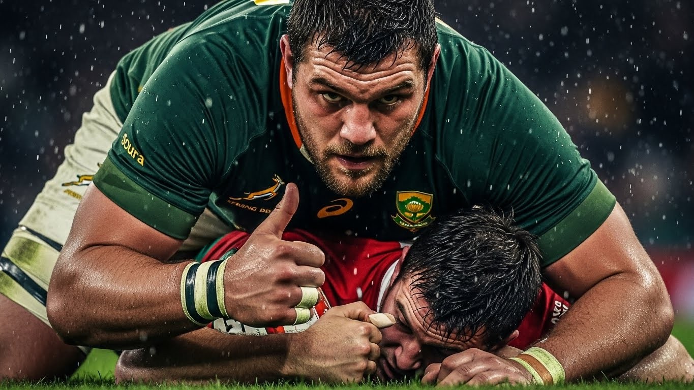 Carton rouge, pouce dans l’œil : Eben Etzebeth écope de seulement 12 semaines de suspension. Une sanction clémente qui relance le débat sur la violence au rugby.