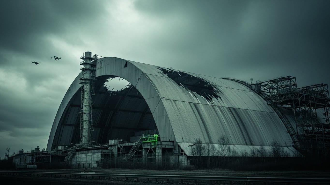 L’arche qui protège Tchernobyl depuis 2019 a perdu ses fonctions essentielles de sécurité après une frappe de drone. L’AIEA alerte sur les risques. Que se passe-t-il vraiment ?
