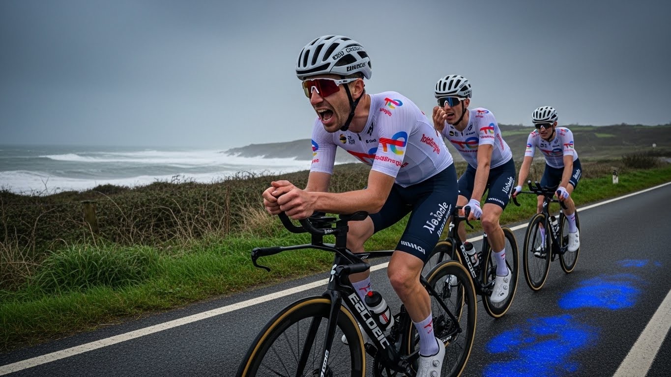 Découvrez comment TotalEnergies sauve trois coureurs bretons au chômage après la disparition brutale d’Arkéa-B&B Hotels. Guernalec, Le Berre et Thierry ont trouvé refuge pour 2026 !