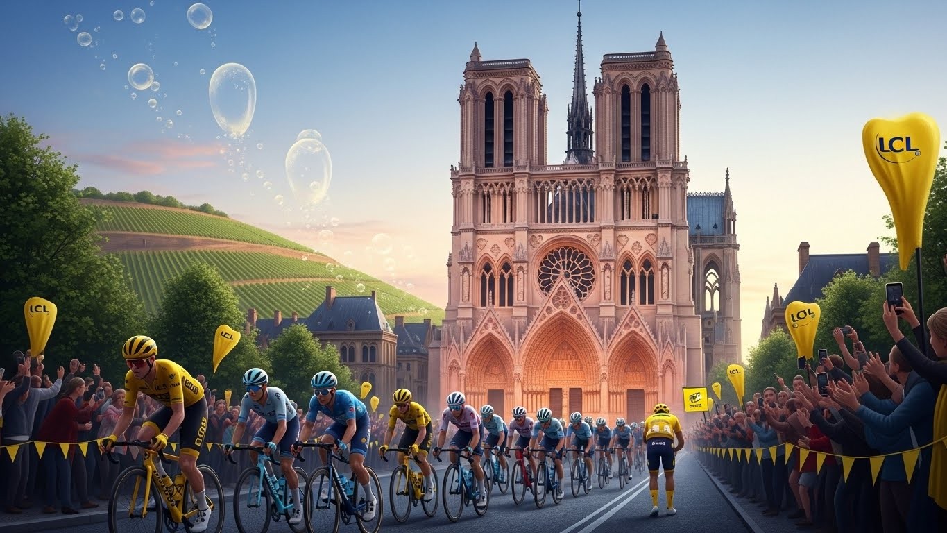 Découvrez pourquoi Reims se positionne pour accueillir le Grand Départ du Tour de France en 2028. Une candidature ambitieuse face au Luxembourg, avec l'attractivité de la Champagne en jeu. Les chances de la ville des sacres.