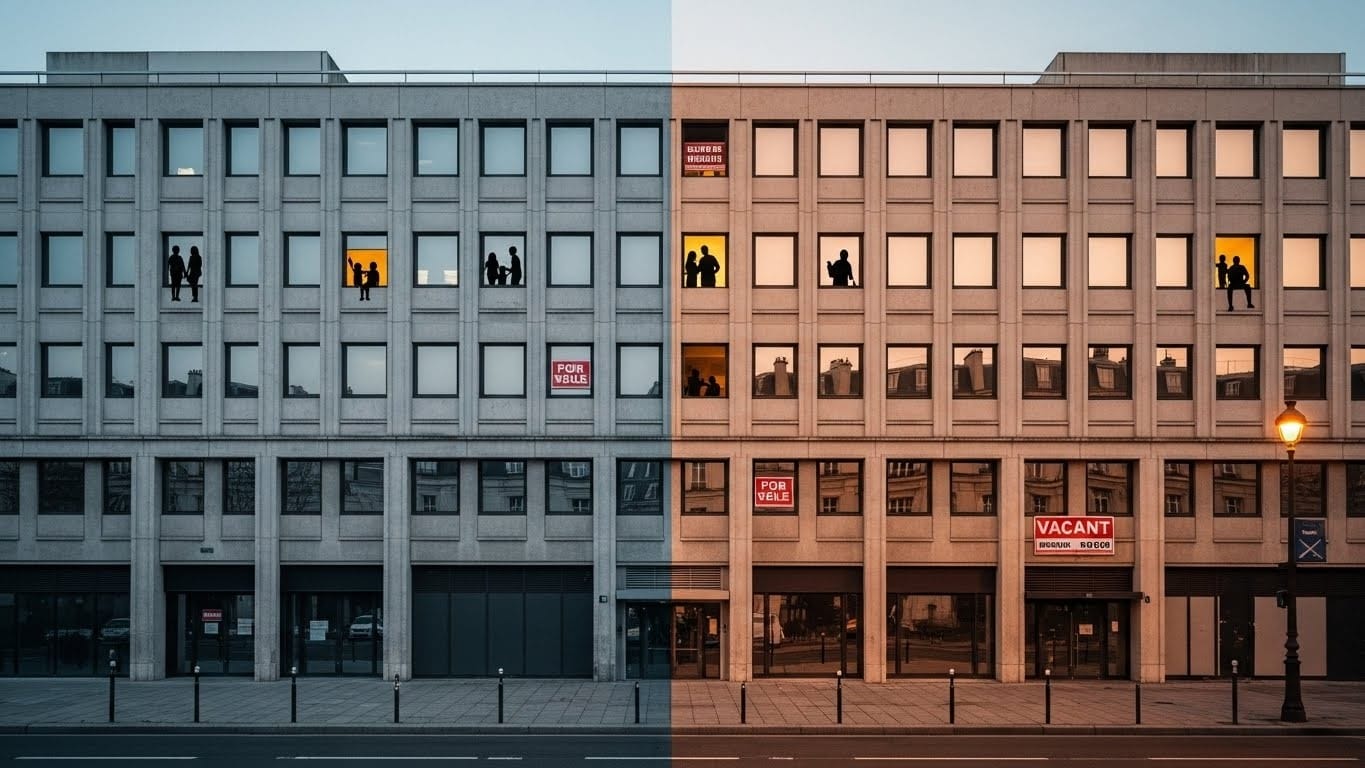 Découvrez pourquoi transformer les bureaux vacants en logements en Île-de-France reste si difficile malgré la crise du logement. Seulement 2% reconvertis en 2025 : les obstacles expliqués en détail.