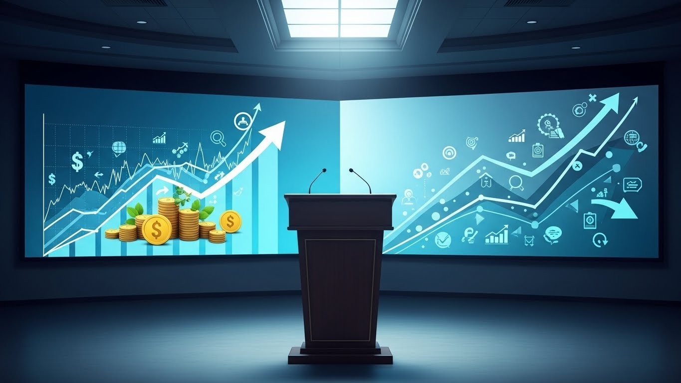 Découvrez l'analyse du discours offensif de Donald Trump sur l'économie US en 2025. Il promet un boom malgré les critiques et les sondages défavorables. Les Américains y croient-ils ?