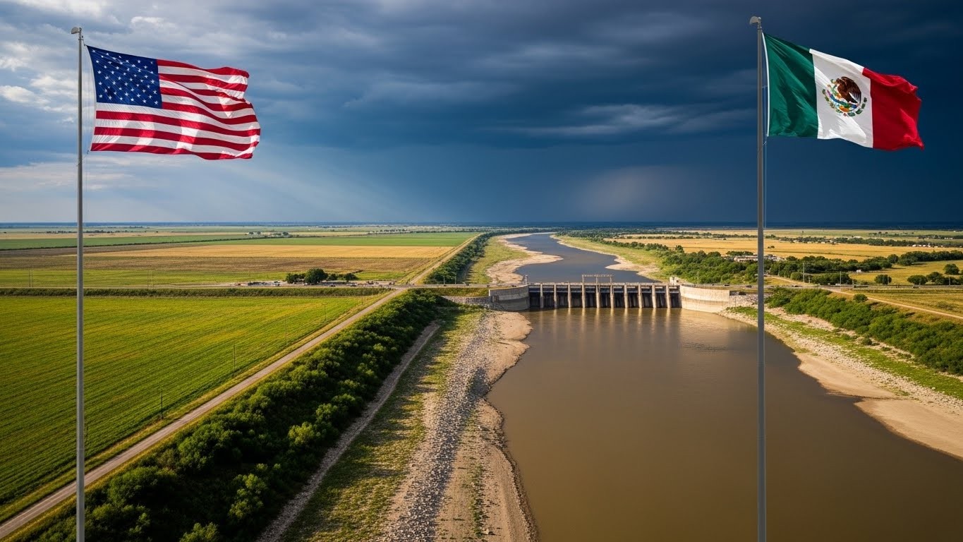 Donald Trump accuse le Mexique de ne pas livrer assez d’eau aux États-Unis et brandit la menace de taxes douanières. Un vieux traité de 1944 au cœur d’une nouvelle crise frontalière qui touche agriculteurs et diplomatie.