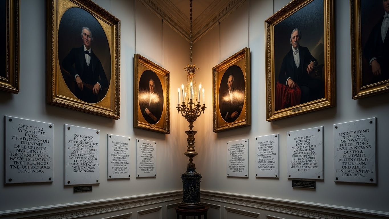 Découvrez comment Donald Trump a transformé un mur de la Maison Blanche en "Walk of Fame" présidentiel avec des plaques controversées sur Obama, Biden et les autres. Une réécriture partisane qui fait scandale.