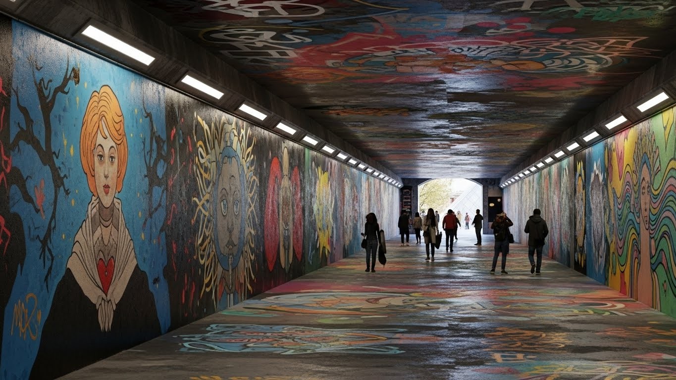 Découvrez comment le tunnel des Tuileries, sous le Louvre, s'est transformé en galerie street art mondialement reconnue. Fresques impressionnantes, artistes talentueux et touristes conquis : plongez dans ce lieu unique à Paris.